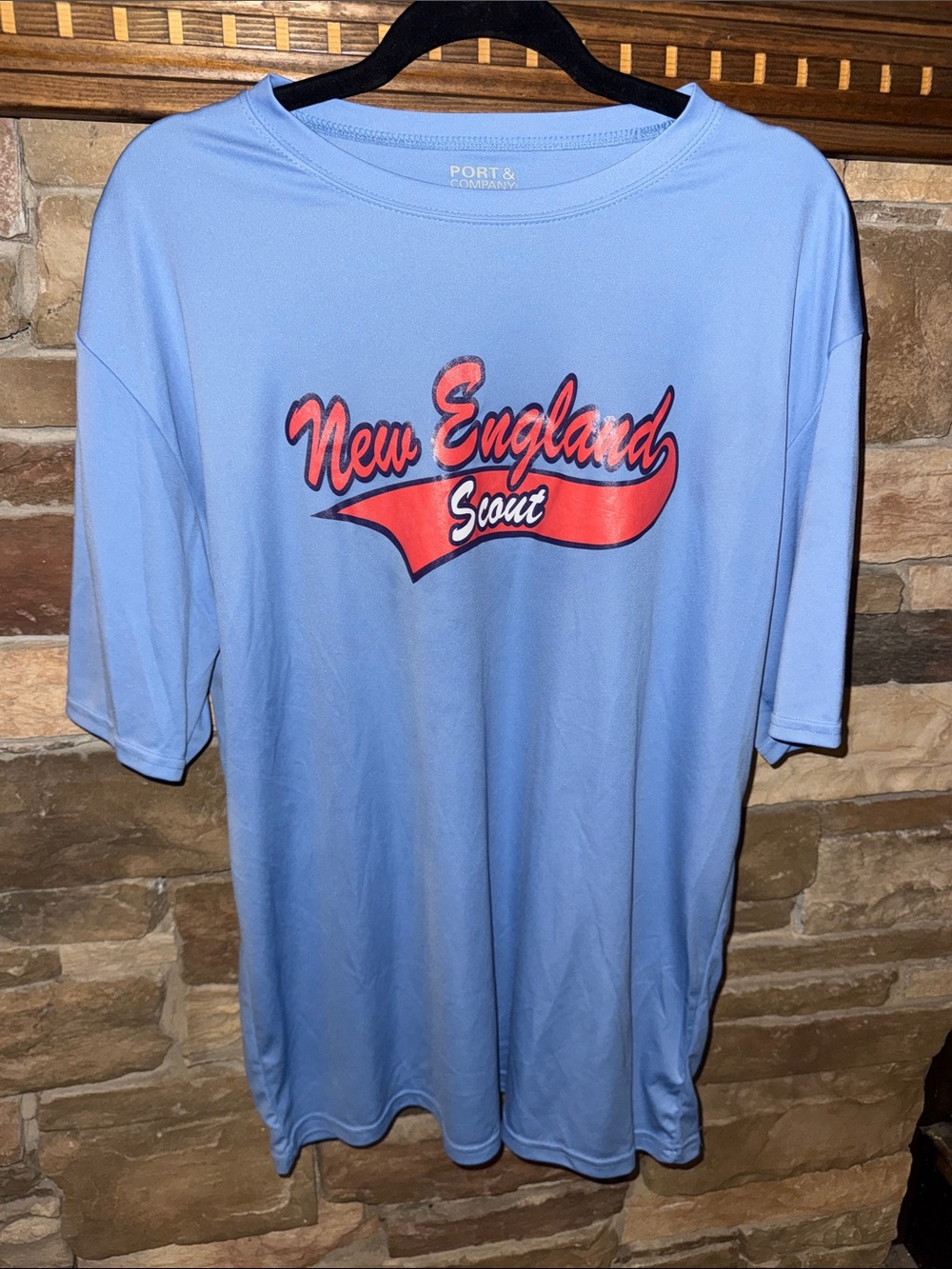Port and Company Light Blue 'New England Scout' Graphic Tee